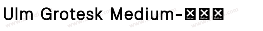 Ulm Grotesk Medium字体转换